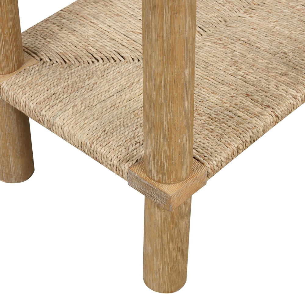 Nathan James Beacon Wooden Sofa Console Table with Drawers, Bohemian Entryway...