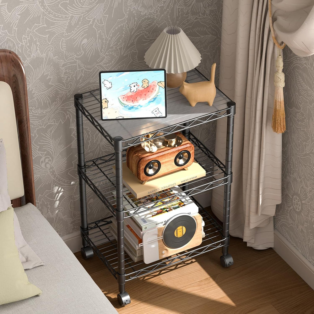 Golpart 3Tier Adjustable Storage Shelves Metal Wire Shelving Standing Shelf