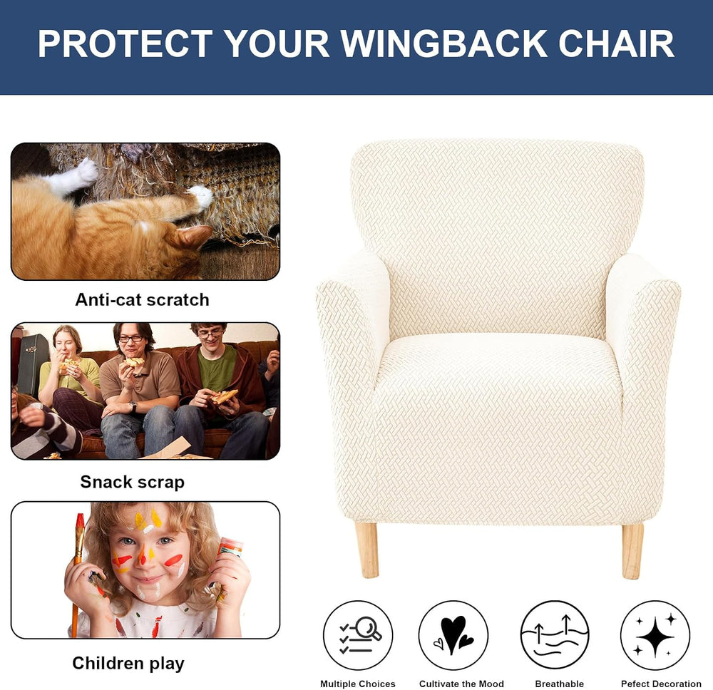 HAOYONG Banquet Armchair Slipcover Stretch Velvet Chair Covers 1-Piece Armcha...