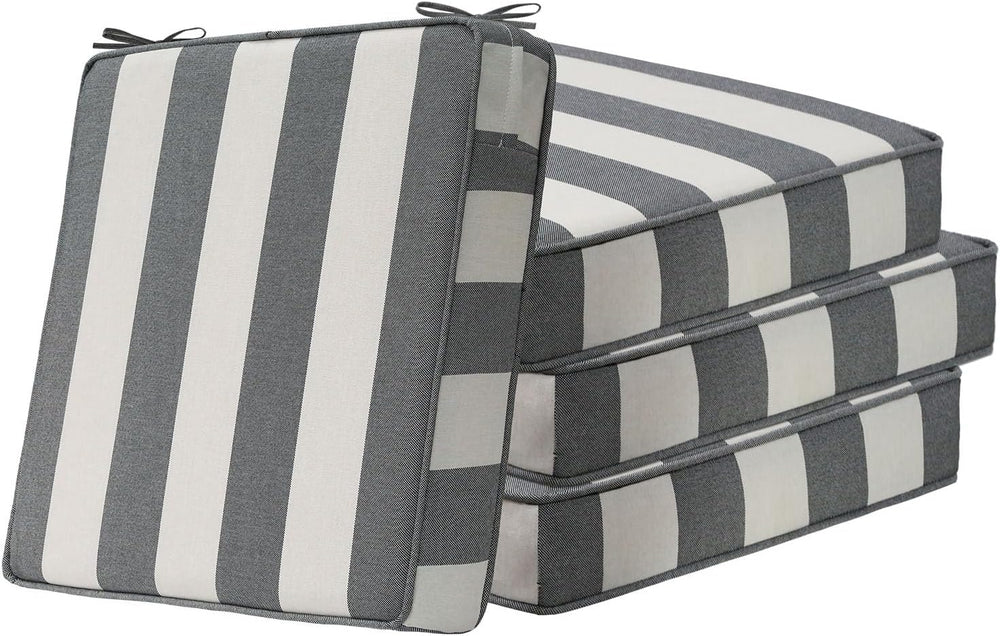 Unimatta Square Corner Seat Cushions, 19" x 19" x 3", Set of 4...