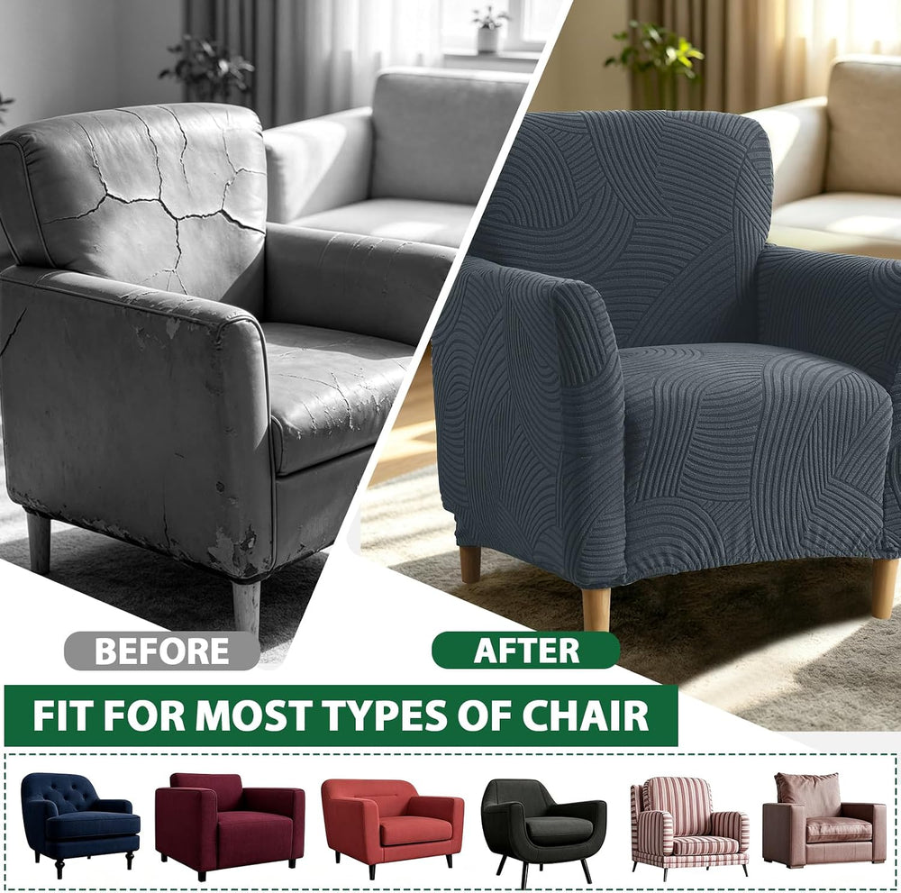 Stretch Chair Covers Armchair Slipcovers for Living Room,Dark Gray