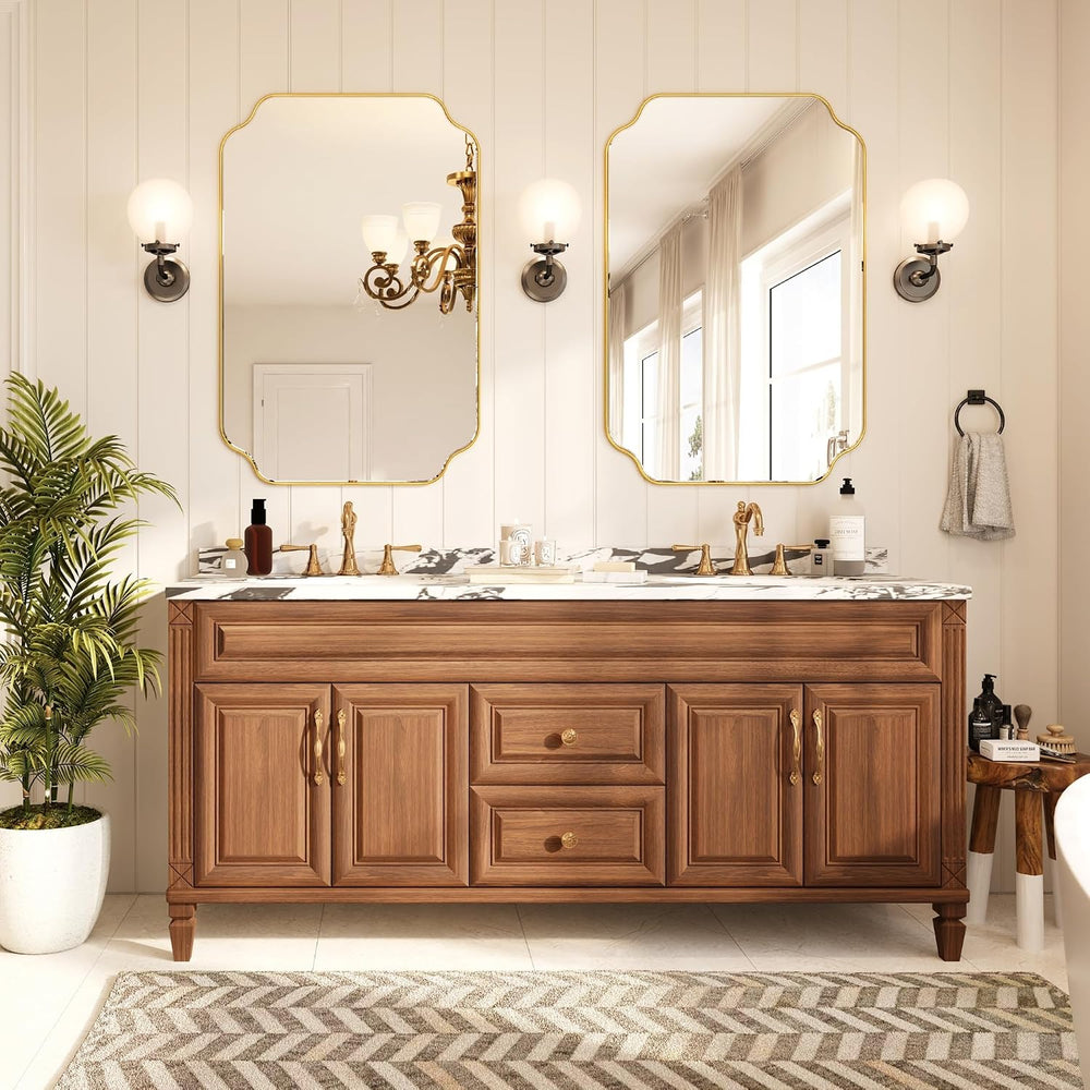 Kelly Miller 30"x48" Gold Foil Scalloped Decorative Wall Mirror