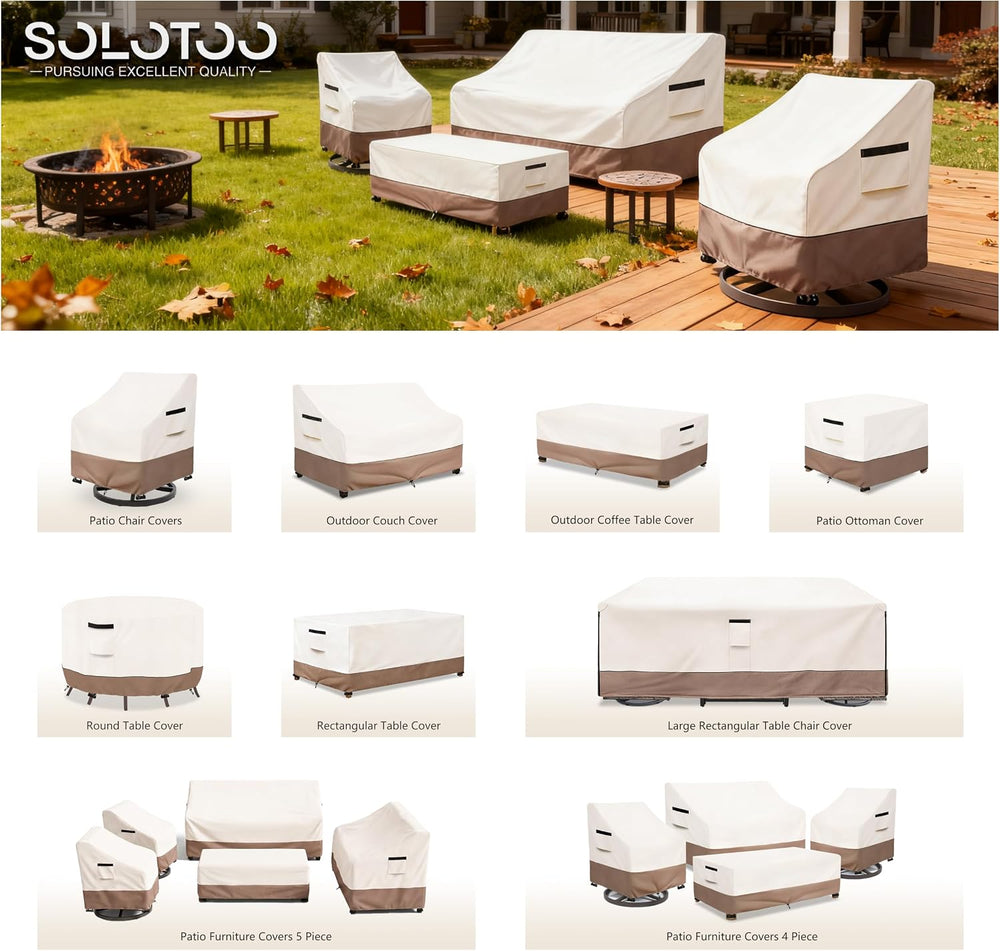 Outdoor Coffee Table Cover Waterproof, 48" W x 28" D x 16" H