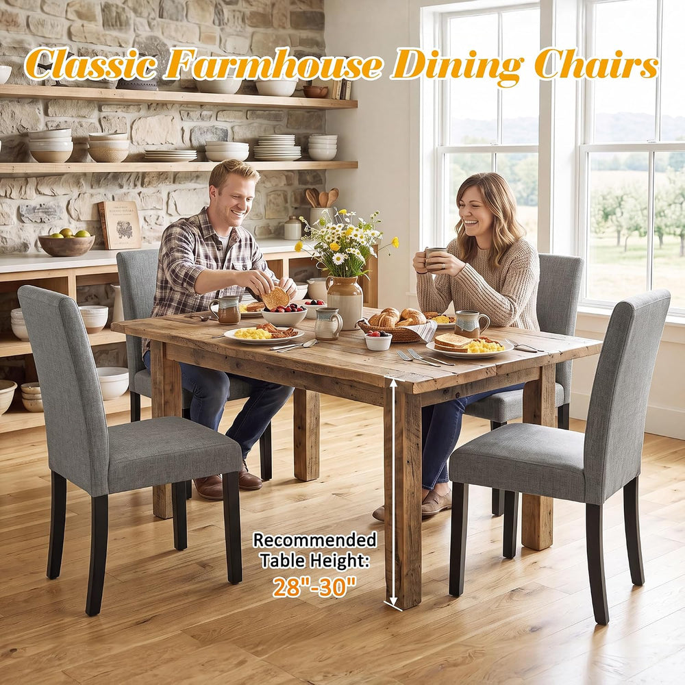 LSSPAID Dining Chairs Set of 6, Modern Stylish Fabric Upholstered Parson Chai...