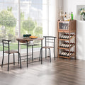 VINGLI 31.5" Drop Leaf Dining Table Set for 2, 3 Pieces Dining Table with Chair for Small Space, Small Kitchen Extendable Folding Dining Table for Dining Room，Home, Apartment, Saving Places, Walnut