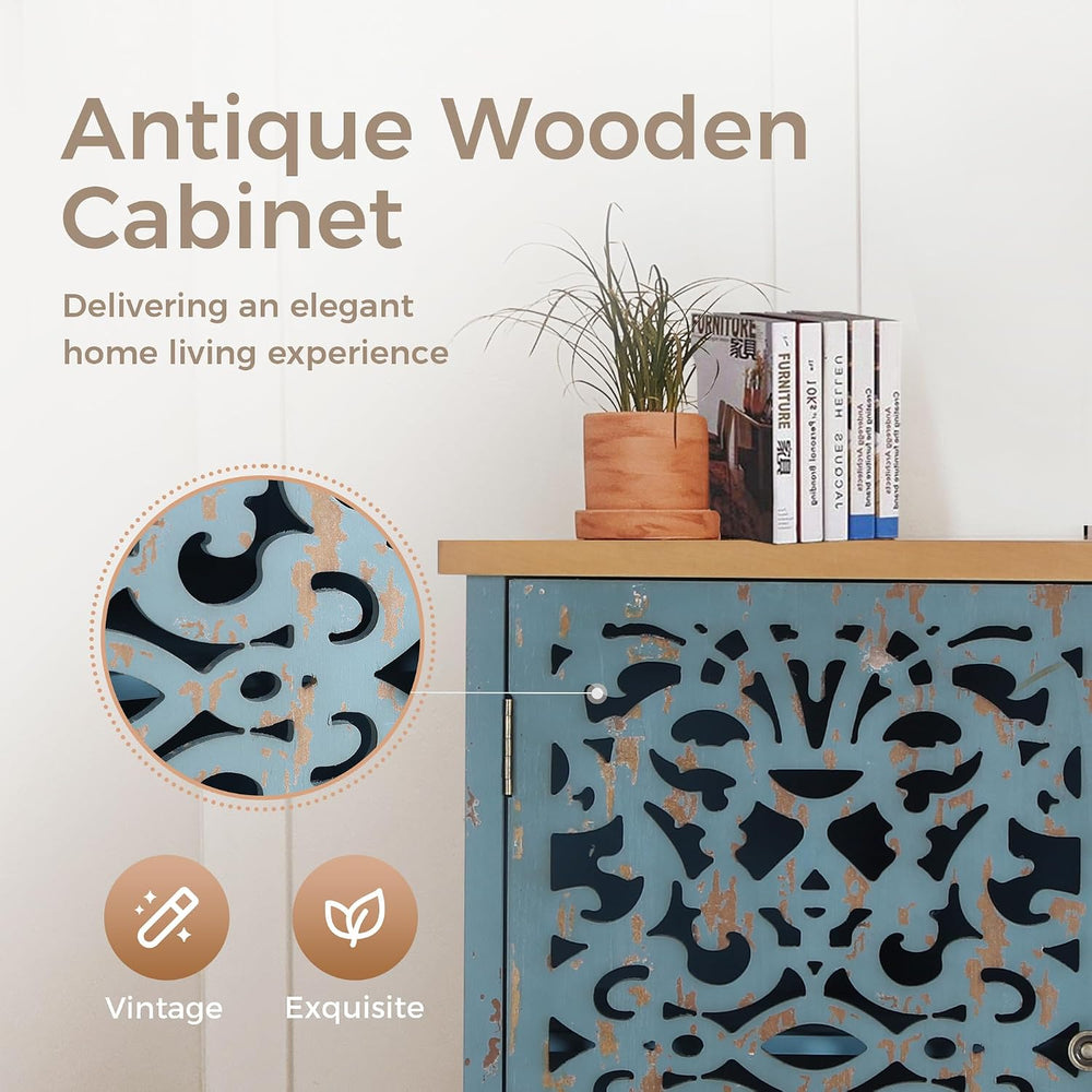 MAISON ARTS Small Accent Cabinet with Doors, Buffet Cabinet with Storage