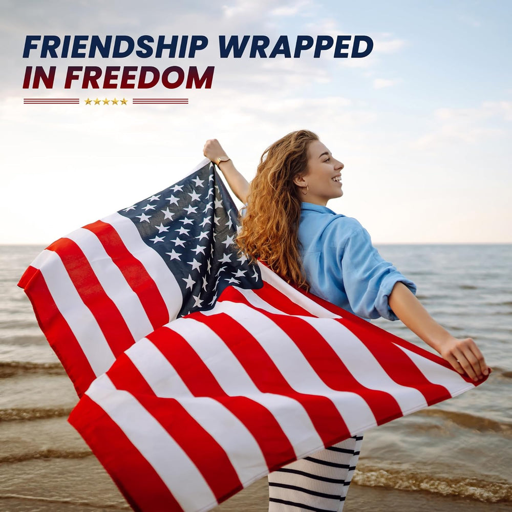 Premium American Flag for Outside 3x5 Made in USA | Outdoor Nylon Flag with E...