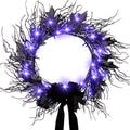 JORNOY 16inch LED Halloween Wreath with Battery Timer