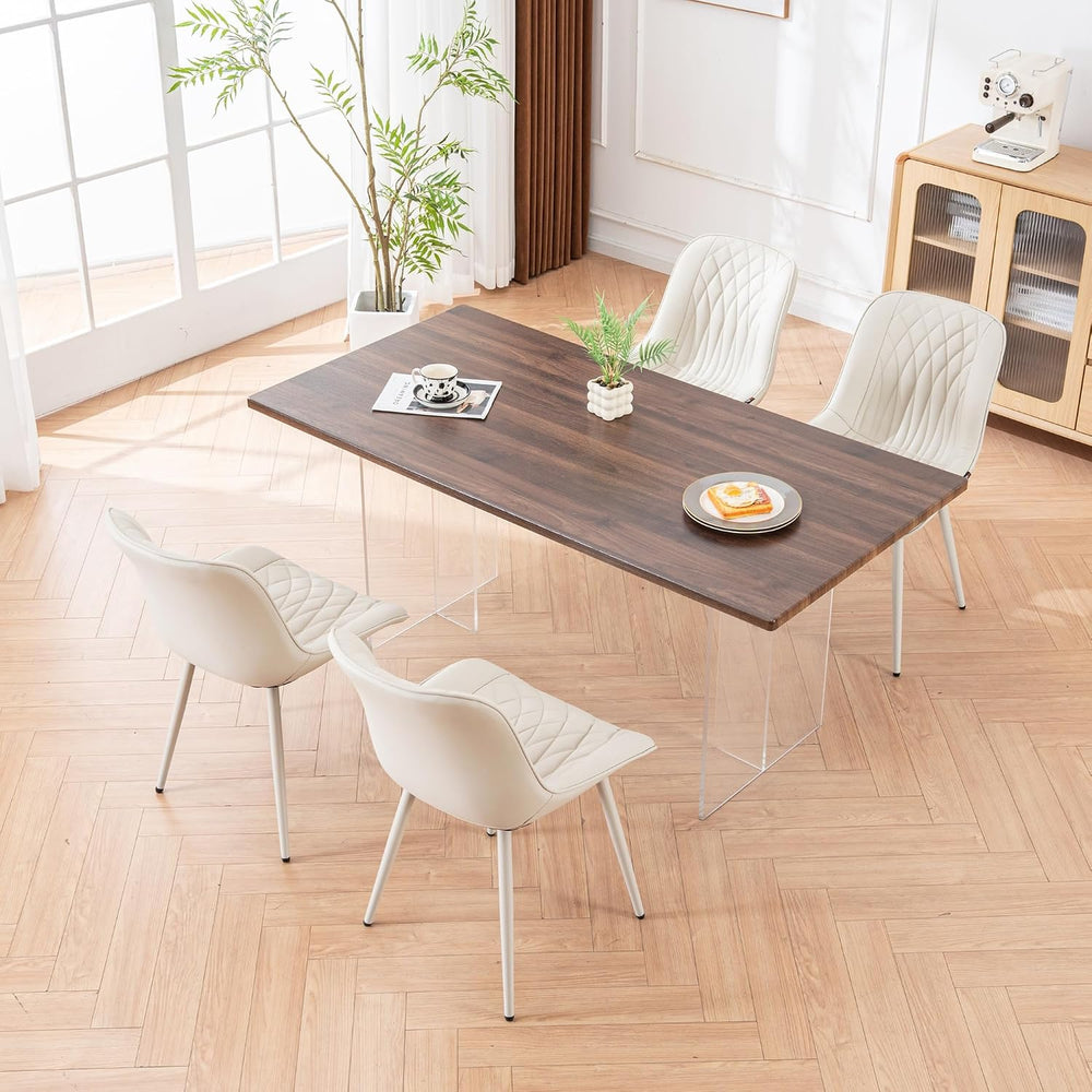 YOUNIKE Dining Chairs Set of 2 Kitchen & Dining Room Chairs Modern Cream