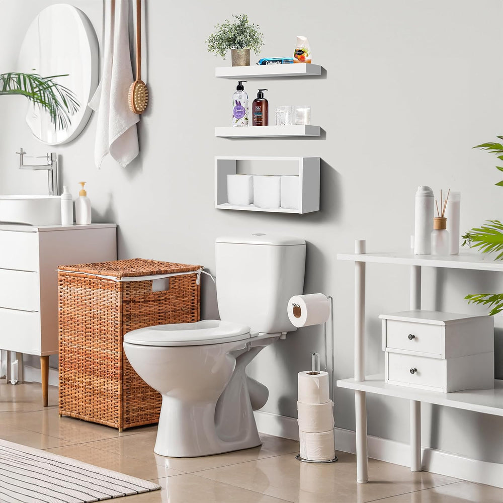 Sorbus Bathroom Shelves, Set of 3, Wall Mounted (White)