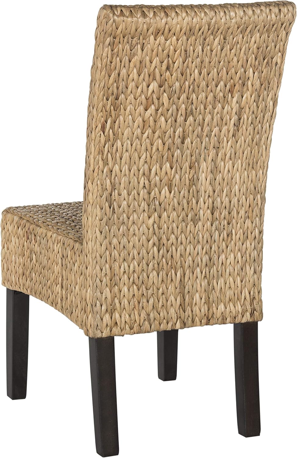SAFAVIEH Luz Wood Dining Chair Set of 2, 18.5" Seat Rustic Natural SEA8016A