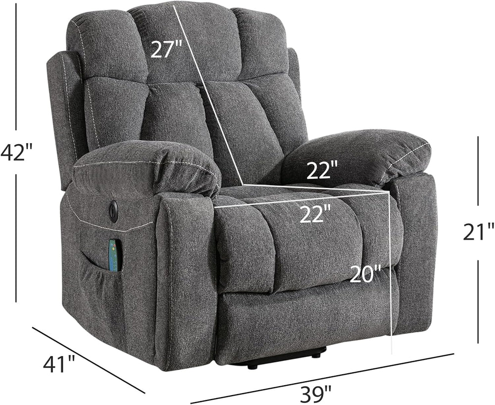 CANMOV Power Lift Recliner Chair for Elderly, Lift Chair with Massage Heat