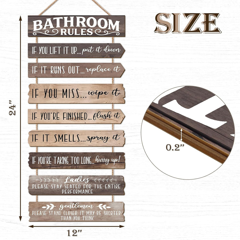 Bathroom Wall Decor Funny Bathroom Signs Bathroom Rules Pictures Wall Art Dec...