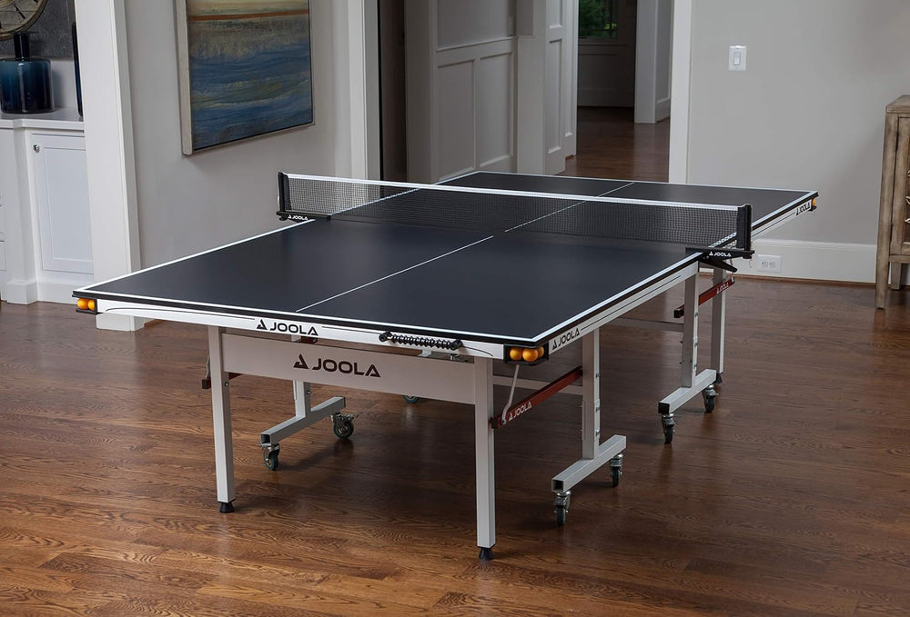 JOOLA Rally TL Professional MDF Indoor Ping Pong Table w/Quick Clamp Table Te...