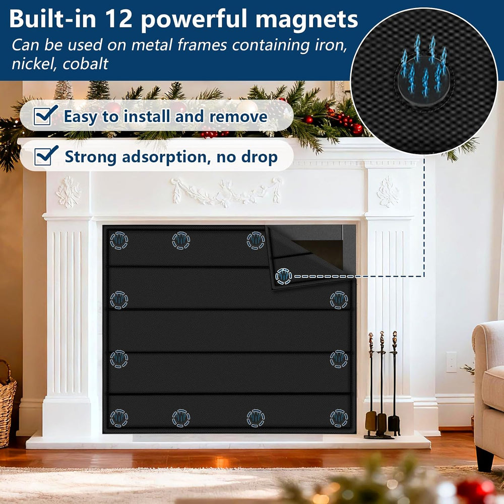 Magnetic Fireplace Cover 39"x32" Fireplace Draft Stopper Blocker In...