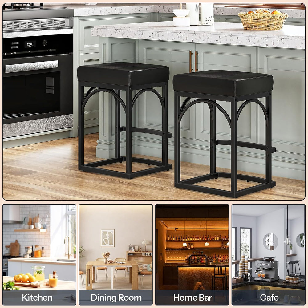 HOOBRO Bar Stools, Set of 2 Bar Stools