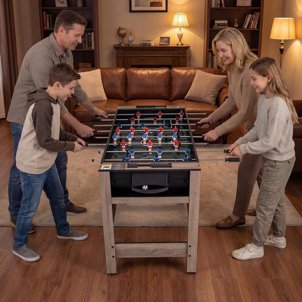 GYMAX 2-in-1 Swivel Multi Game Table, Foosball & Billiard Combo Game Tabl...