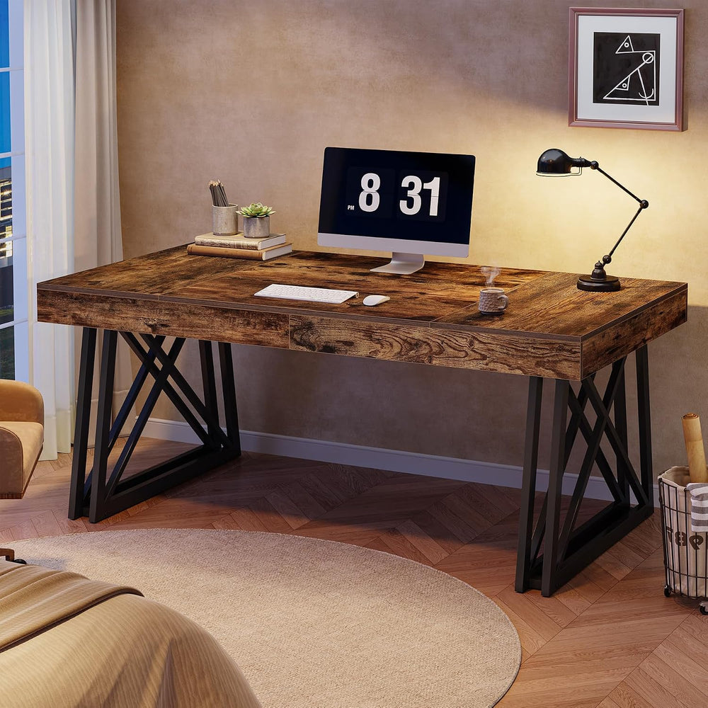 Tribesigns 63-Inch Executive Desk, Large Office Computer Desk