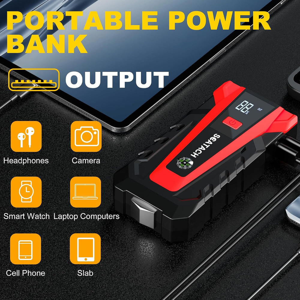 Scatach 3000A Car Battery Jump Starter,12V Jump Starter Battery Pack Portable...
