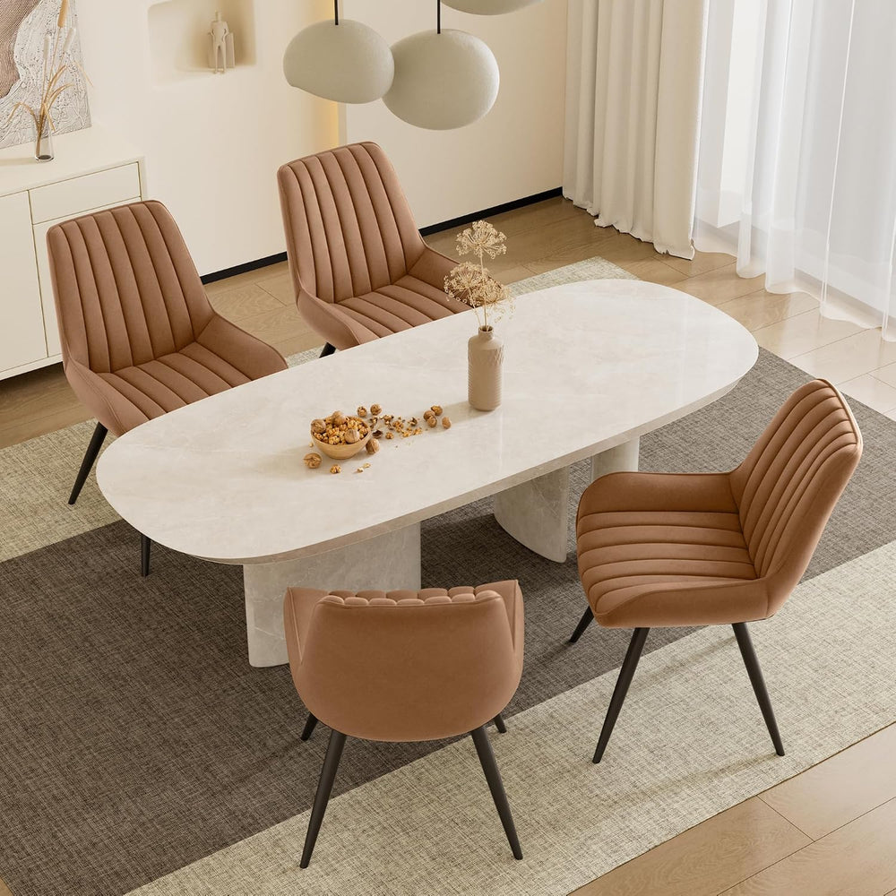 Dining Chairs Set of 2, Mid Century Modern Kitchen Chairs with Soft Cushion, ...