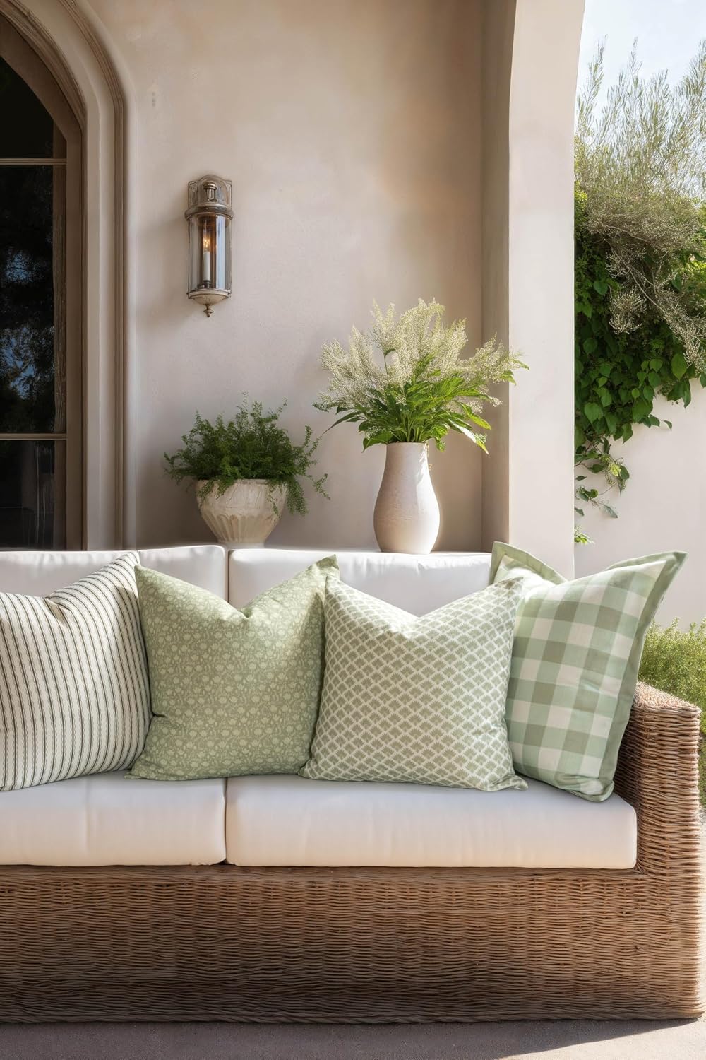 Crumbs Home Modern Farmhouse California Casual Indoor Outdoor Throw Pillow Co...