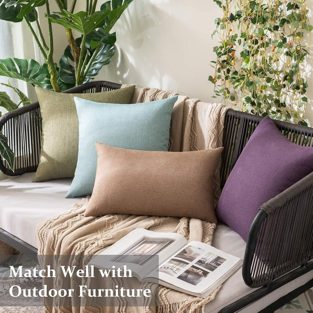 MIULEE Decorative Outdoor Pillow Covers Christmas Euro 26x26 Dark Green