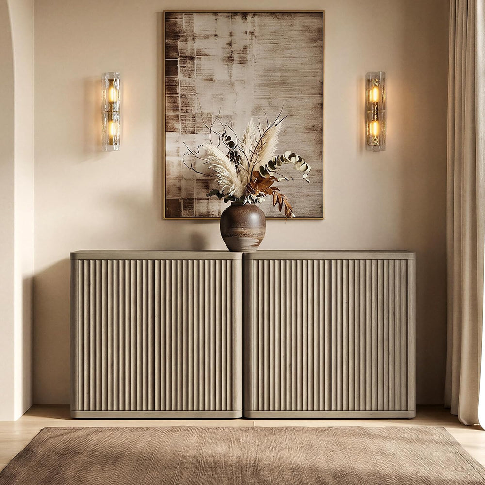 SICOTAS Buffet Cabinet with Storage 34.6" Sideboard Accent Modern Creden...