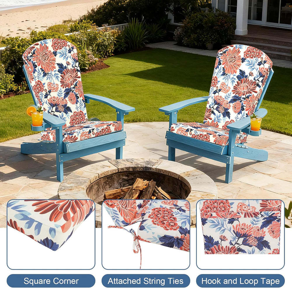 LVTXIII Adirondack Chair Cushions 48x20x2.5 Inch, Water Repellent, Fade Resis...