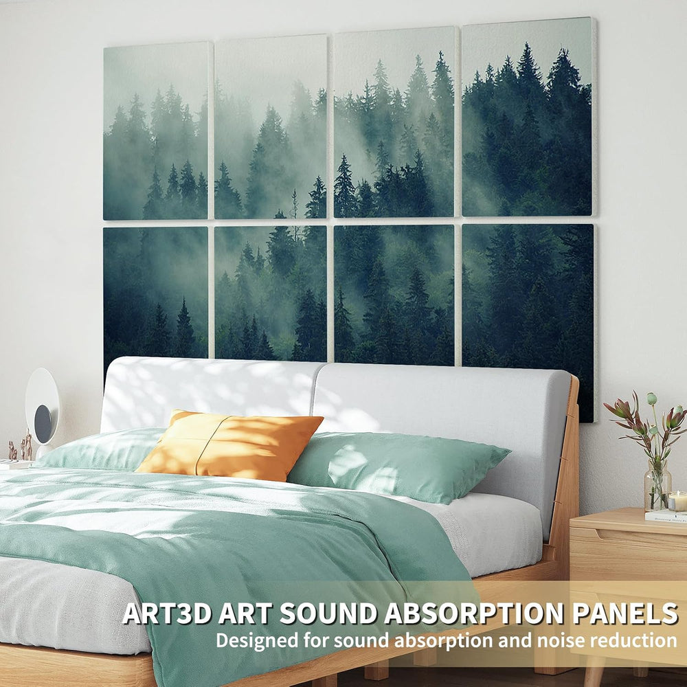 Art3d Acoustic Wall Panels, 48 x 32 in Set, 8-Pack Decorative Wall Art