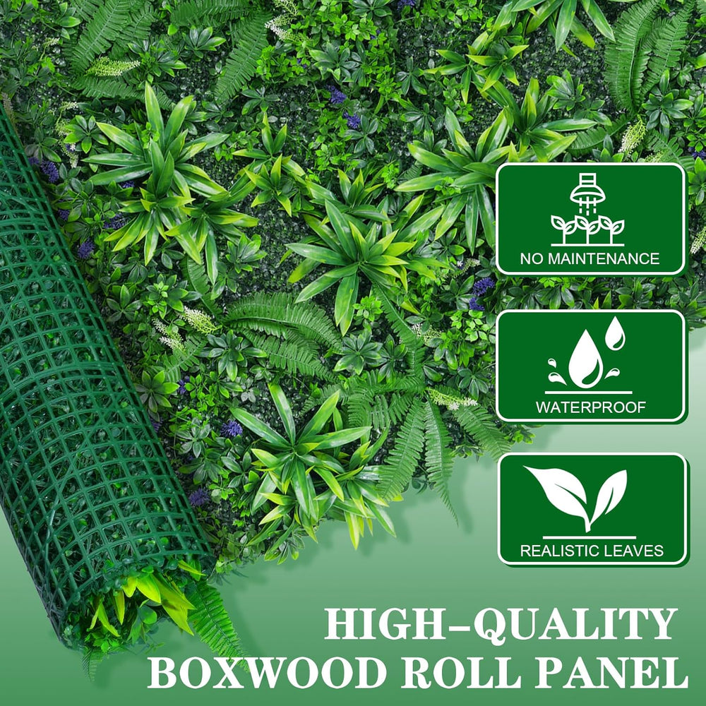 Grooy Artificial Boxwood Roll Panels 60"x140"(58 SQFT)