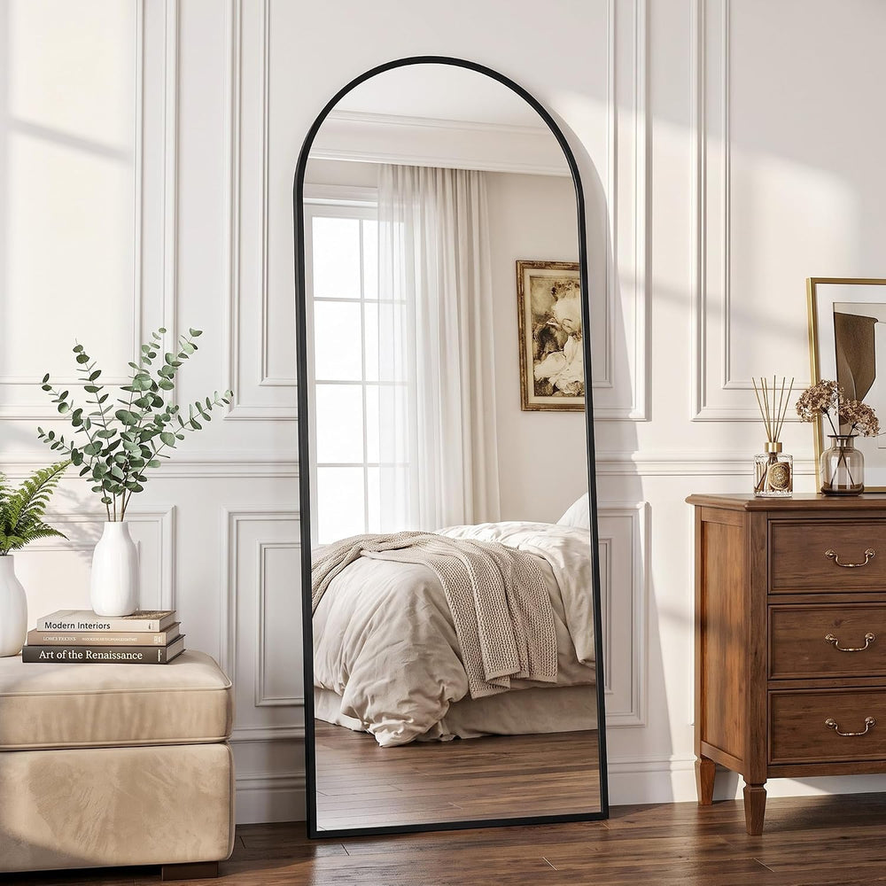 Antok 58"x20" Arched Full Length Mirror with Stand, Floor Mirror, B...