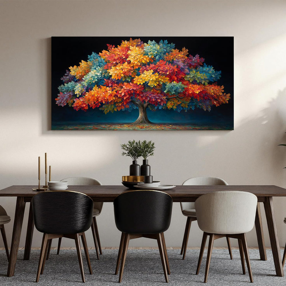 YISXINOAG Colorful Tree of Life Wall Art Modern Landscape Painting 24"X4...