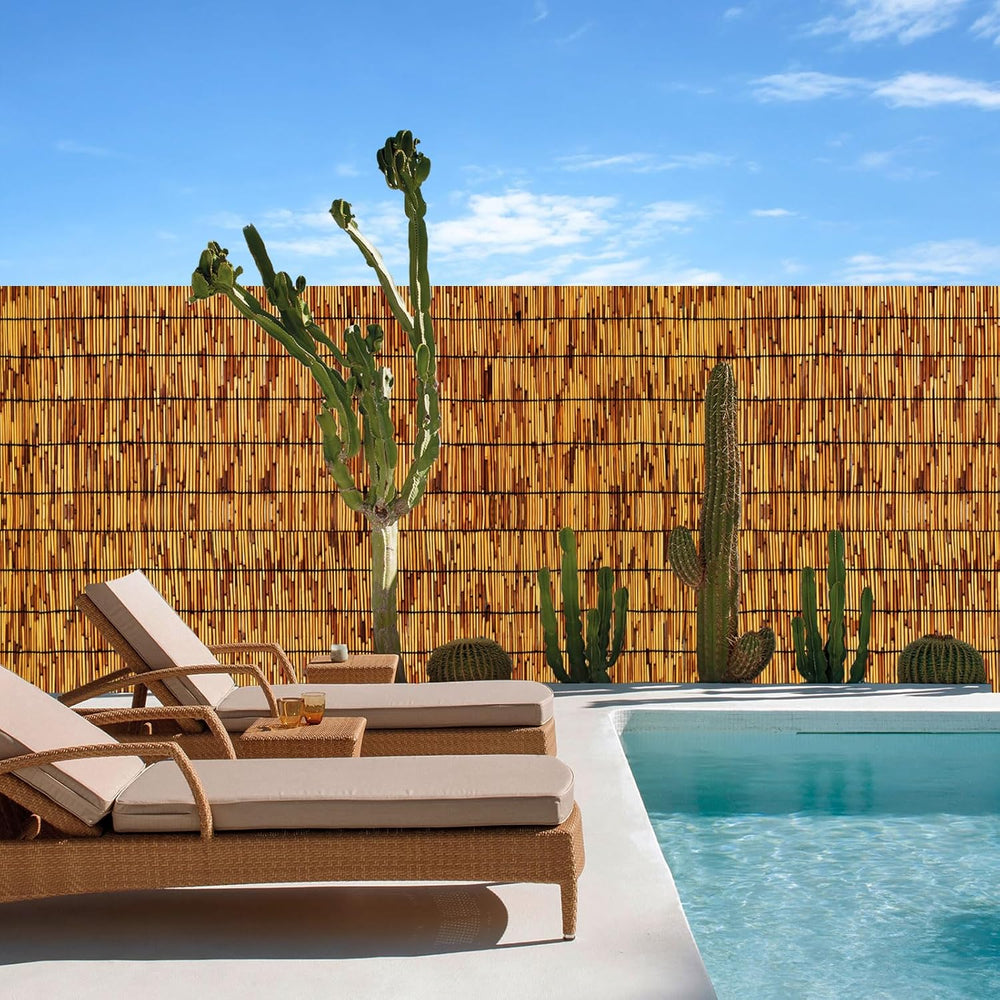 Bamboo Fence,Reed Fencing 4Feet High Bamboo Privacy Screen Outdoor for Patio,...