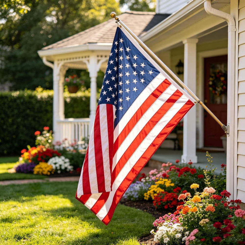 American Flags for Outside 6x10, HeavyDuty Spun Polyester American Flag for H...