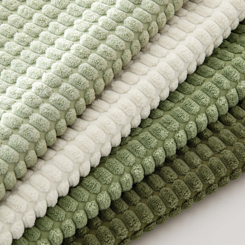 MIULEE Farmhouse Decorative Pillow Covers 18x18 Inch Set of 4 Light Green