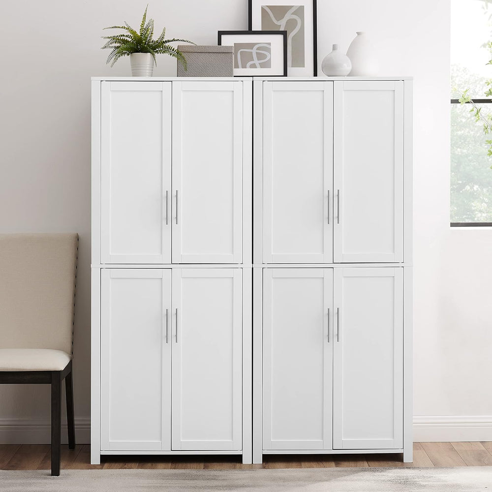 Crosley Furniture Savannah 2-Piece Pantry Storage Cabinet Set