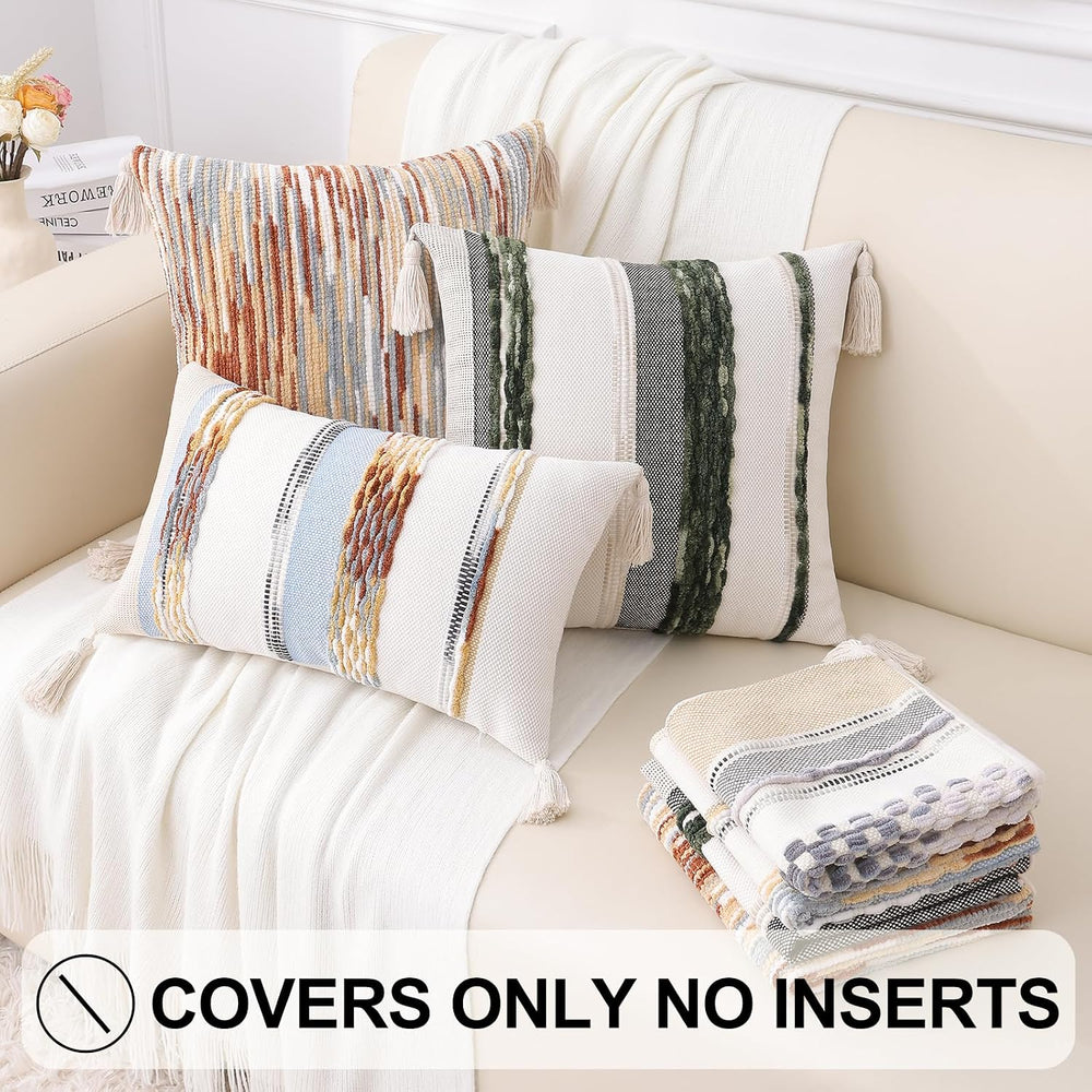 Simmore Fall Boho Decorative Rust Throw Pillow Covers 12X20 Set of 2