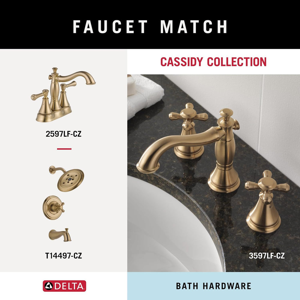 Delta Double Towel Hook for Bathroom or Kitchen| Champagne Bronze | Cassidy A...