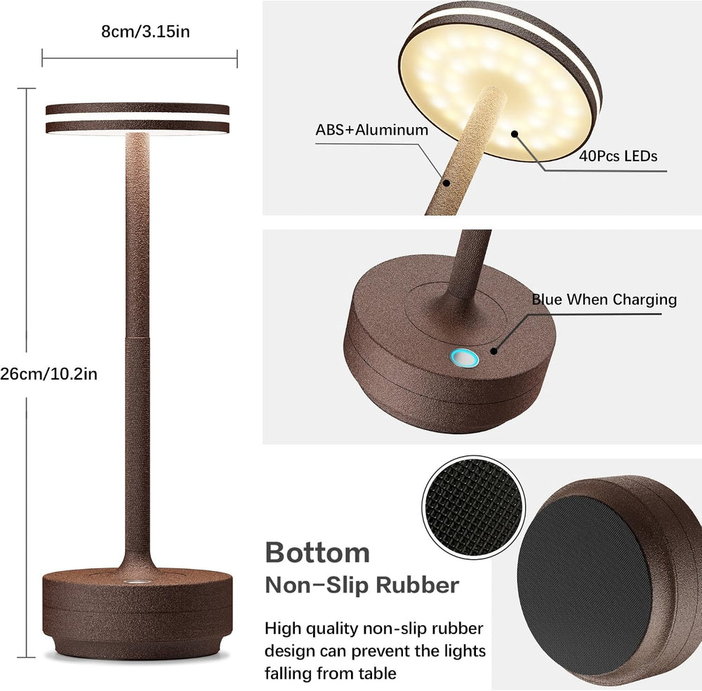 Hapfish Rechargeable Cordless Table Lamps, 5000mAh Battery Operated Lamp