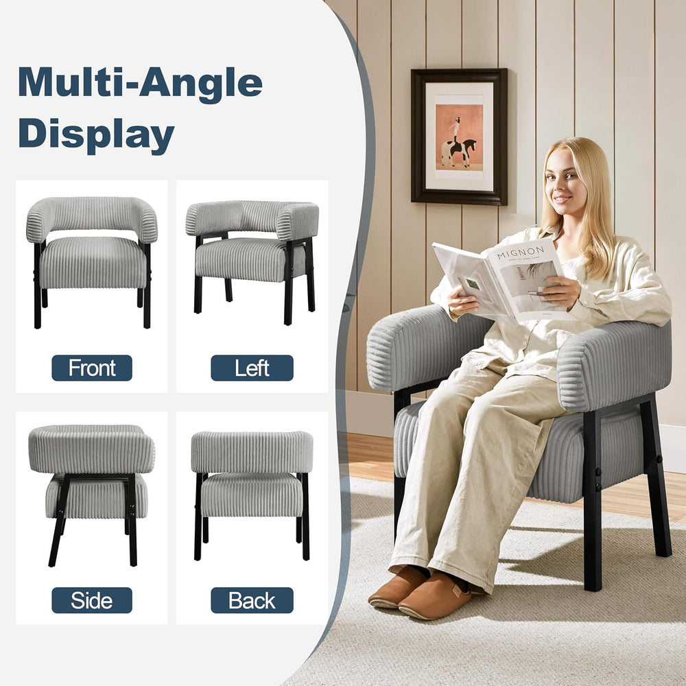 Yaheetech Accent Living Room Chair with Pocket Coiled Seat Set of 2