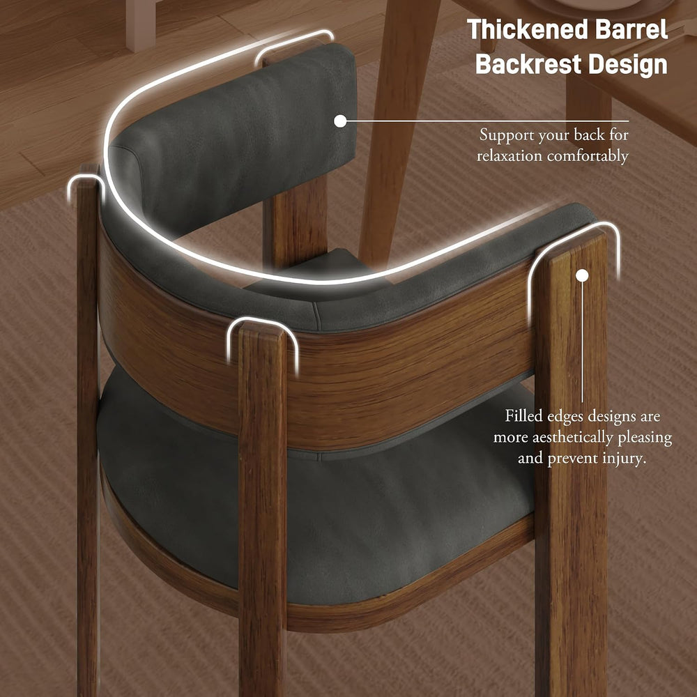 Squireewo Barrel Dining Chairs Set of 6, Modern Dining Room Chairs with Curve...