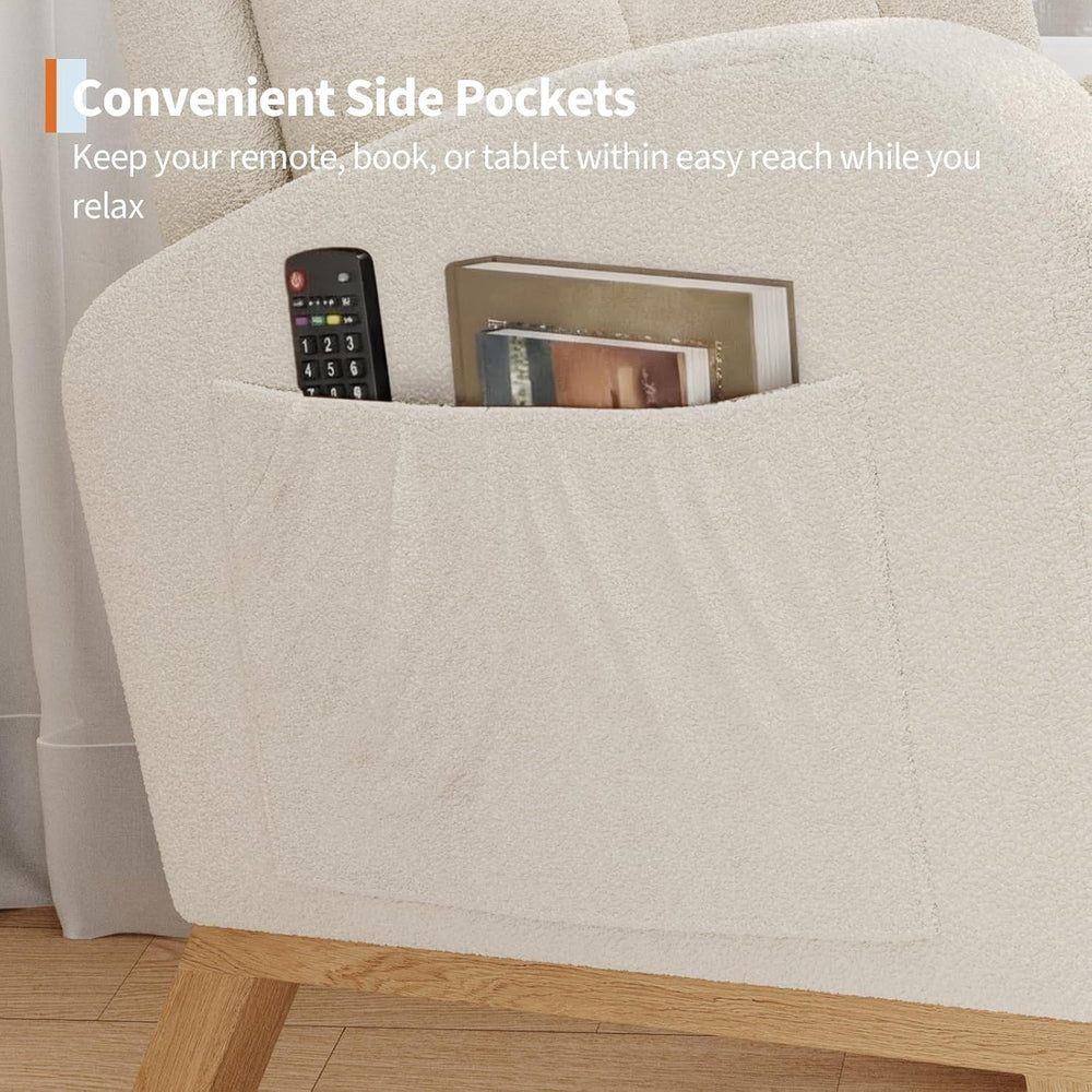 GAOMON Modern Rocking Chair for Living Room-Beige