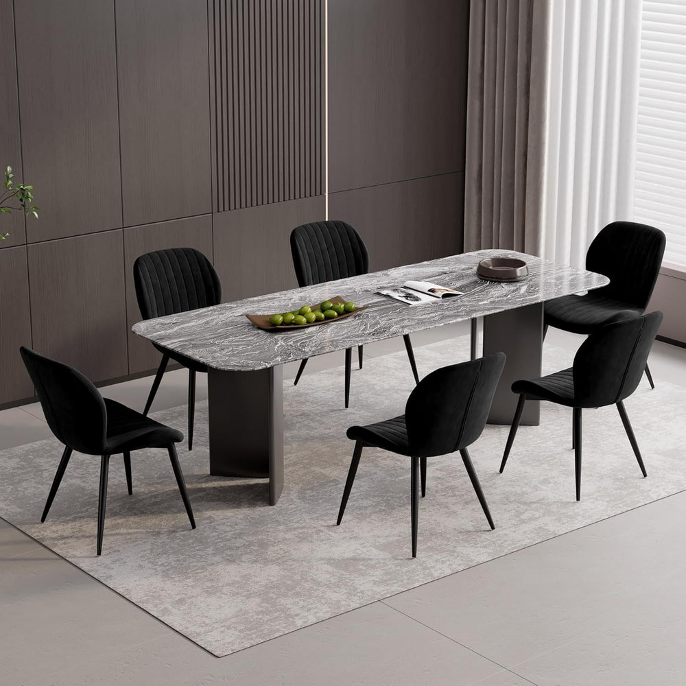 Modern Dining Room Chairs, Velvet Dining Chairs Set of 6