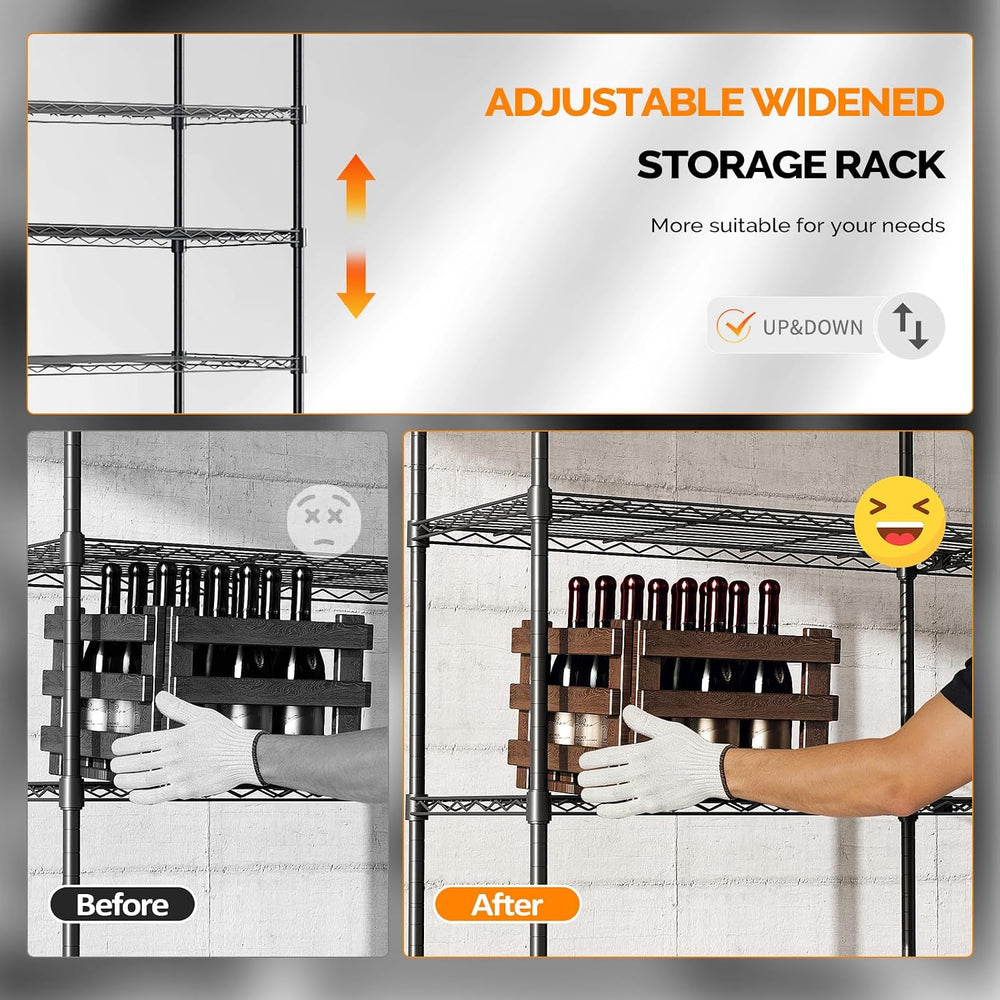 VINGLI 58" W Storage Shelves 1220LBS Heavy Duty Metal Shelving, Upgraded...