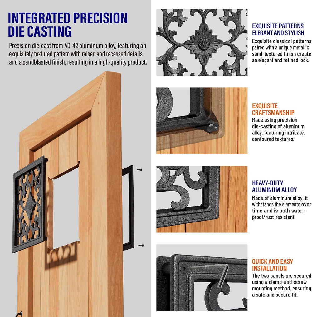 12.4" x 12.4" Decorative Insert for Fence & Gate Aluminum Alloy...