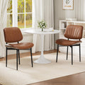 REONEY Dining Chairs Set of 2, Mid-Century Modern Kitchen Chairs, Camel