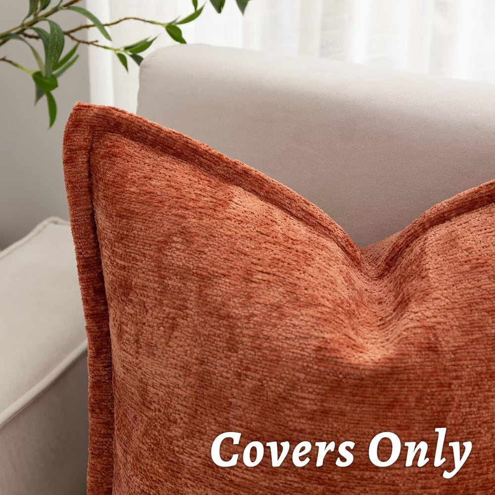 Decorative Throw Pillow Covers 24x24 Chenille Boho Pillowcase