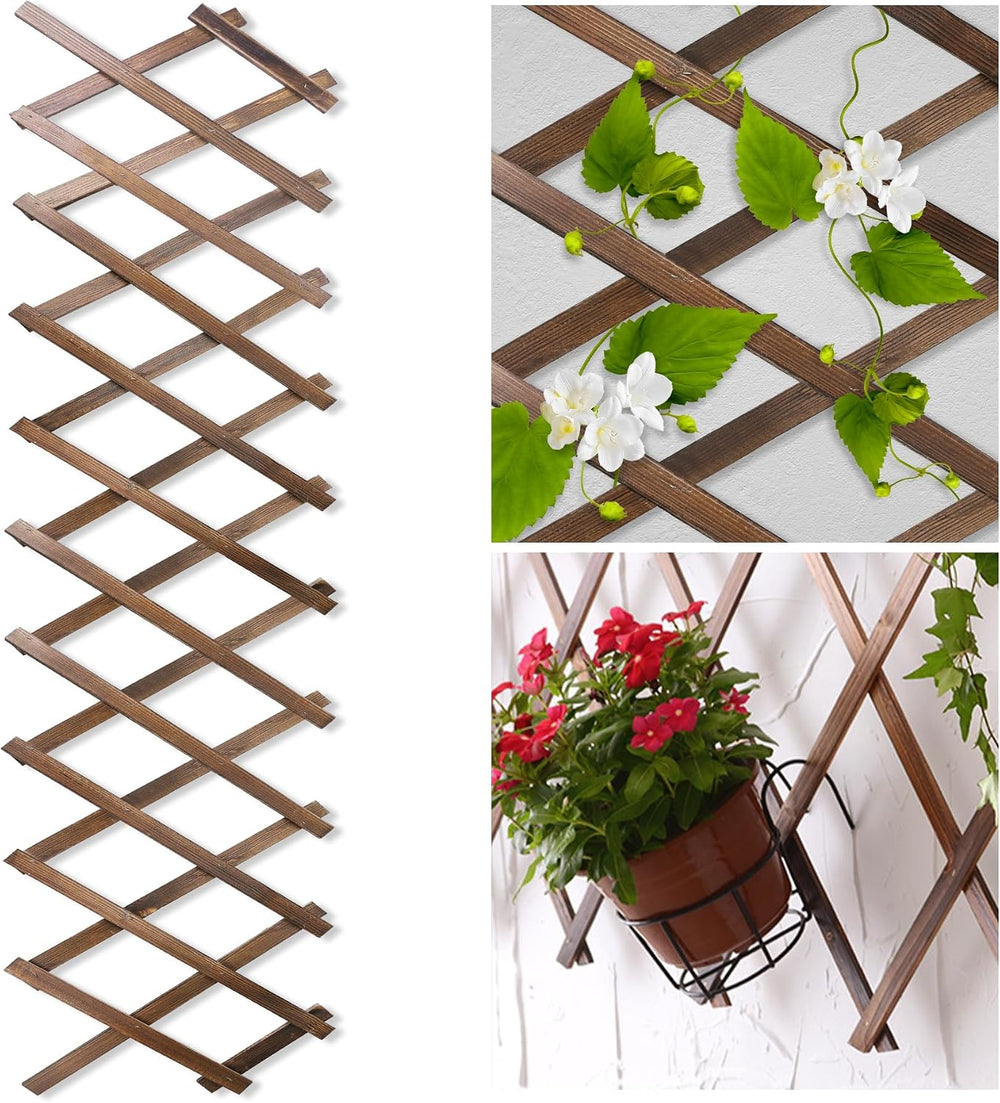 Wood Lattice Fence Panels for Outside 13.4"x78.8" Expandable Natura...