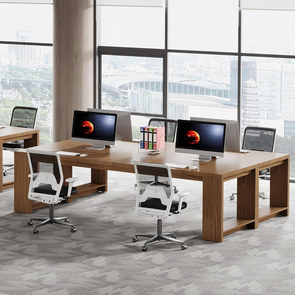 Tribesigns Two Person Desk, 86.6-Inch Extra Long Desk, Double Computer Desk