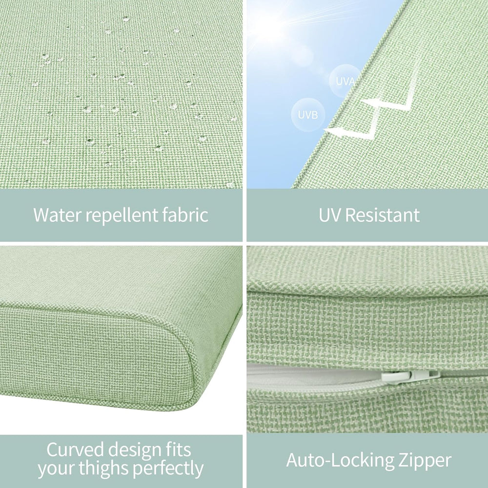 Outdoor Deep Seat Cushion Set 22x24 Inch, Water-Repellent & Fade-Resistan...